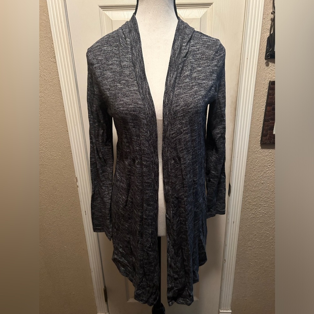 Heather black jacket with hood